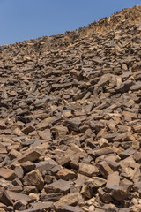 Saw Mill Park where melted sandstone bricks from an ancient volcano scattered  bricks on the floor of the crater