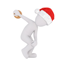 3d sportsman throwing the discus
