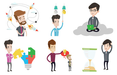 Vector set of business characters.