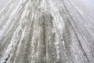 Frozen road as a texture