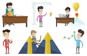 Vector set of business characters.