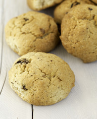 Cookies on the wooden background