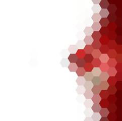 Abstract modern background with white and red polygons