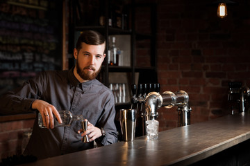 Attractive bartender