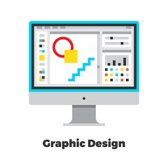Graphic Design Flat Illustration.