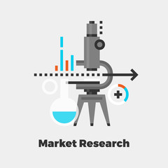 Market Research Flat Illustration.