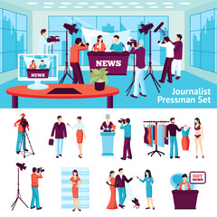 Journalist And Pressman Set  