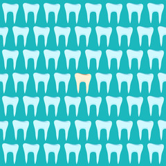 Healthy teeth. Patients teeth. Seamless pattern on dentistry. Vector illustrations.