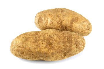 potato on white background