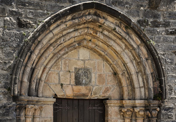Fototapeta na wymiar Gothic church of Santiago, Roncesvalles, Navarra, Spain