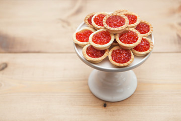 plate with red caviar