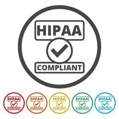 HIPAA badge - Health Insurance Portability and Accountability Act 