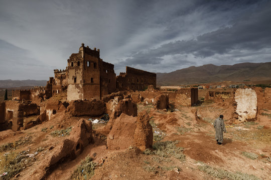 Telouet, Marokko, Kasbah, alte Ruine, hoher Atlas