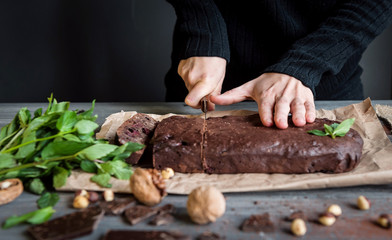 homemade chocolate brownies