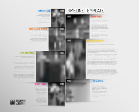 Infographic Timeline Template with big photos
