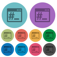 OS root terminal flat icons with outlines