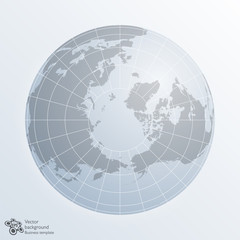 Global Image, Northern Hemisphere, World Map, Earth #Vector Graphic