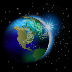 Planet earth in space
