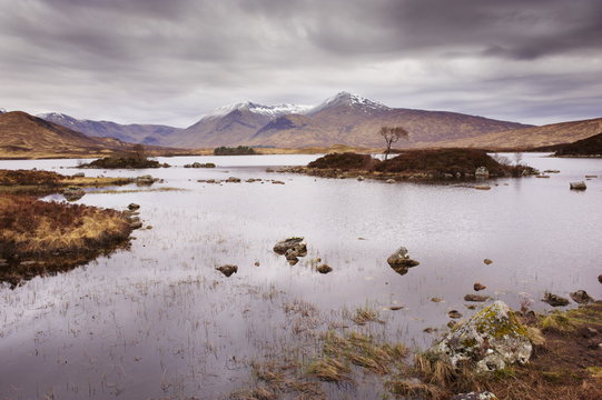 Lochan na h'Achlaise and Black Mount, Rannoch Moor, Highland, Scotland