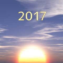 2017年号と日の出