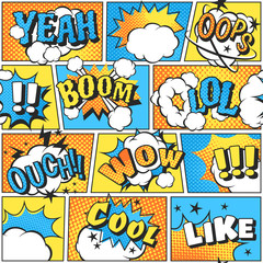 Comic style boom effect sound in pop art vector.