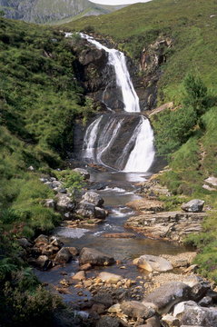 Waterfall, Red Cuillins, Isle of Skye, Inner Hebrides, Scotland