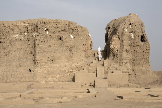 The 3,500 year-old mud-brick Western Deffufa, the seat of the first independent kingdom of Kush, Kerma, Sudan