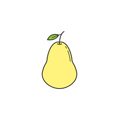 Pear solid line icon, healthy fruit, vector graphics, a colorful linear pattern on a white background, eps 10.