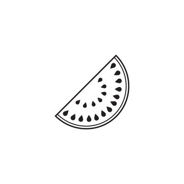 Watermelon line icon, healthy fruit, vector graphics, a linear pattern on a white background, eps 10.