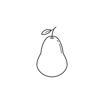 Pear line icon, healthy fruit, vector graphics, a linear pattern on a white background, eps 10.