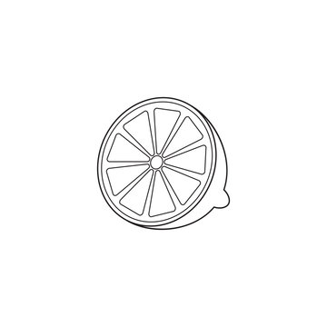 Lemon line icon, healthy fruit, vector graphics, a linear pattern on a white background, eps 10.