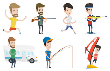 Vector set of sport characters.