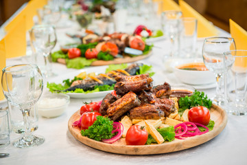 tasty and healthy food on the table, useful food products