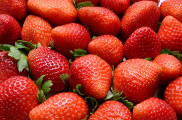 Strawberries isolated on white background