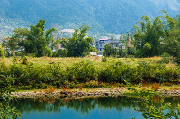 The rural  and river scenery