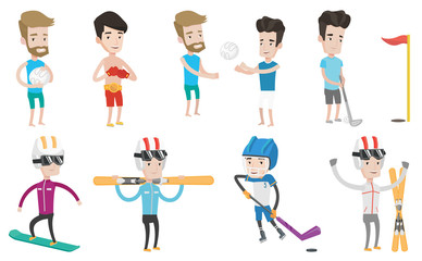 Naklejka premium Vector set of sport characters.