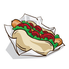 food hotdog drawing graphic  design objects