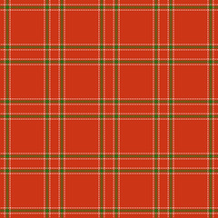 Christmas tartan seamless vector patterns in grin and red colors