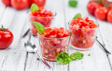 Diced Tomatoes (selective focus)