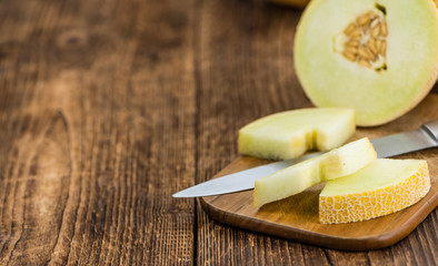 Honeydew Melon (selective focus, close-up shot)