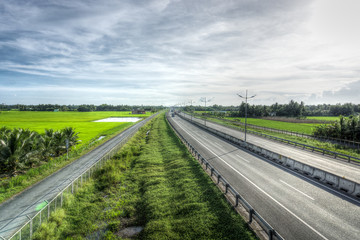 Fototapeta na wymiar Beautiful landscape of the highway