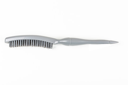 Grey Teasing Brush Isolated On White Background