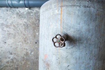Valve of home water tank. Hydraulic equipment