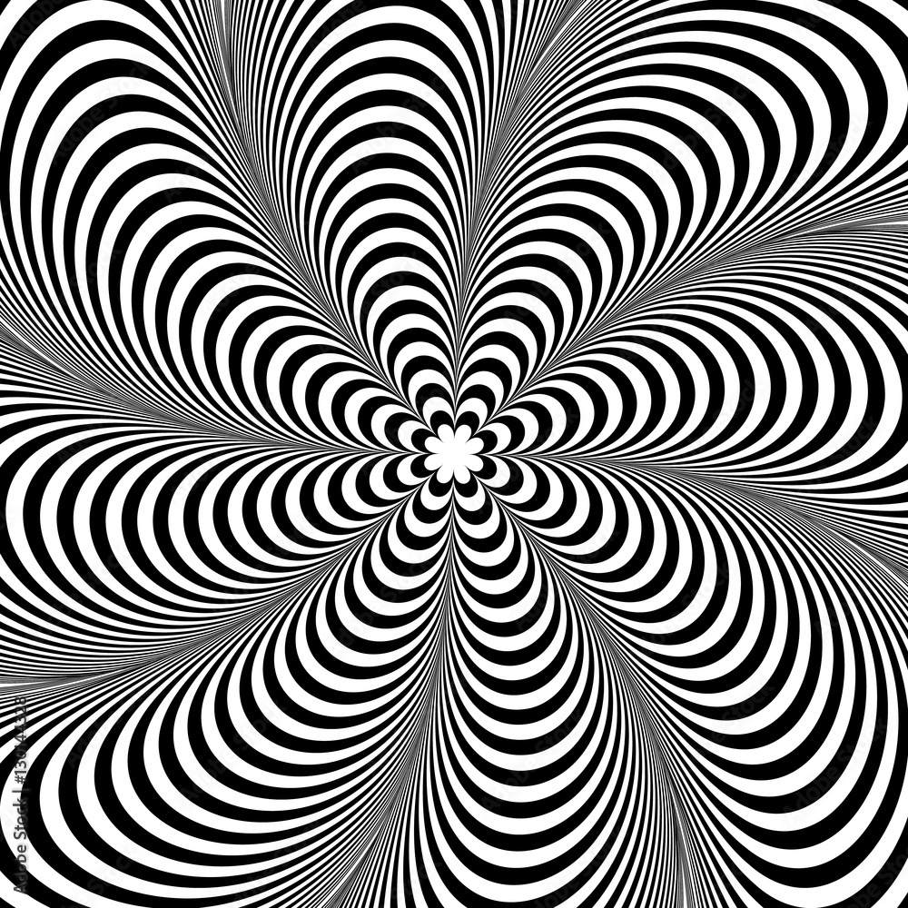 Poster abstract element with radiating lines. monochrome concentric, ra