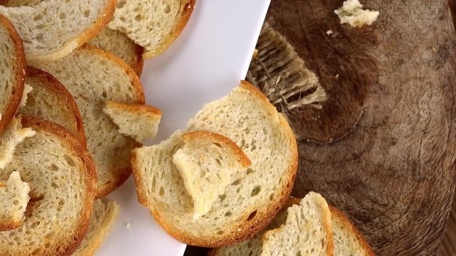 Bread Chips (seamless loopable; 4K UHD footage)