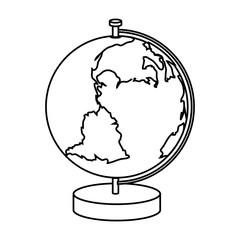 planet earth school supply vector illustration design