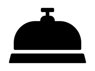 Hotel reception call bell or concierge service flat icon for apps and websites
