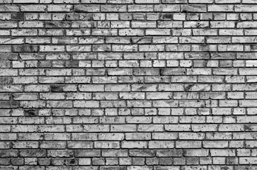 Texture of brick wall black and white