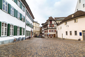 Fototapeta premium Street in old part town of Basel