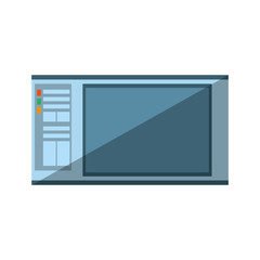 microwave domestic appliance shadow vector illustration eps 10